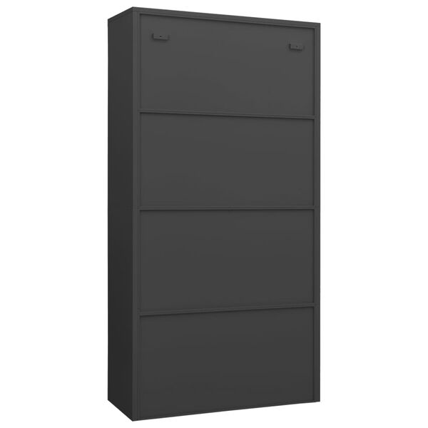 vidaXL Armoire &agrave; casiers Anthracite 90x40x180 cm Acier