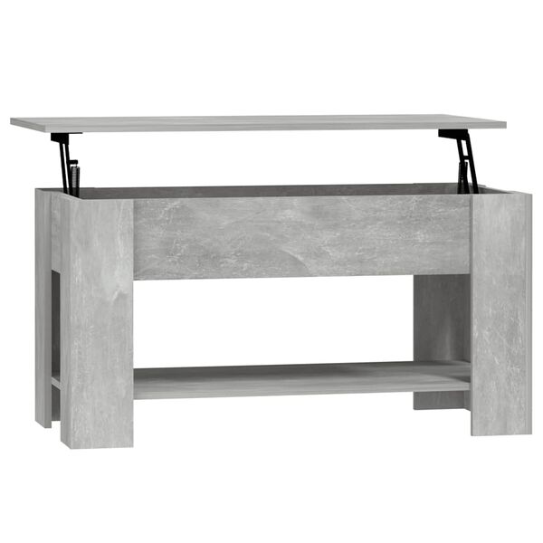 vidaXL Table basse gris b&eacute;ton 101x49x52 cm bois d'ing&eacute;nierie