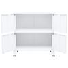 vidaXL Coffre de rangement industriel Blanc 75x40x80 cm Acier