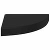 vidaXL &Eacute;tag&egrave;re d'angle flottante noir 25x25x3,8 cm MDF