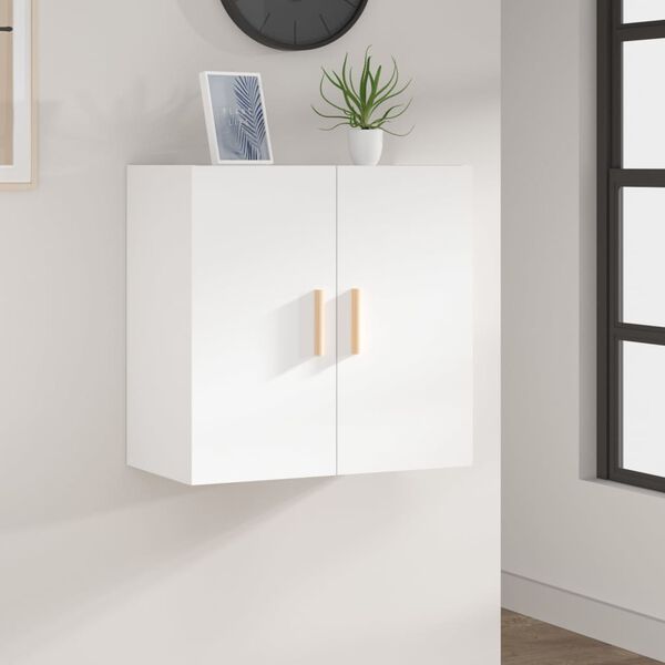 vidaXL Armoire murale Blanc 60x30x60 cm Bois d'ing&eacute;nierie
