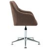 vidaXL Chaise pivotante &agrave; manger marron tissu