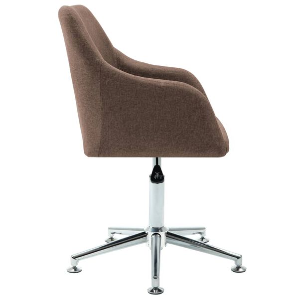 vidaXL Chaise pivotante &agrave; manger marron tissu