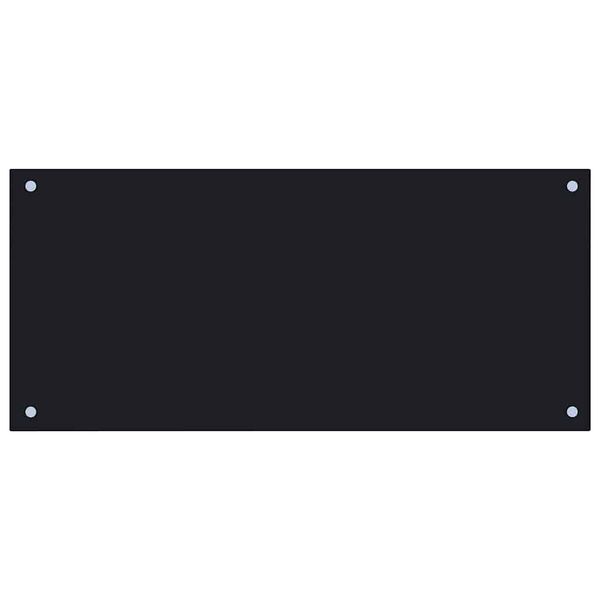 vidaXL Dosseret de cuisine Noir 90x40 cm Verre tremp&eacute;