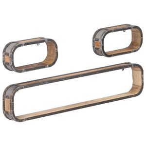 vidaXL Ensemble d'étagères murales 3 pcs Bois solide de manguier