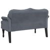 vidaXL Banc avec coussins Gris foncé 120,5x65x75 cm Velours