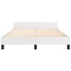vidaXL Cadre de lit sans matelas blanc similicuir
