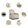 vidaXL Fauteuil inclinable cr&egrave;me similicuir
