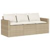 vidaXL Salon de jardin avec coussins 6 pcs beige r&eacute;sine tress&eacute;e