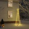 vidaXL Arbre de No&euml;l c&ocirc;ne Blanc chaud 108 LED 70x180 cm