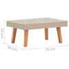 vidaXL Table basse de jardin R&eacute;sine tress&eacute;e Beige