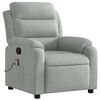 vidaXL Fauteuil inclinable de massage gris clair velours