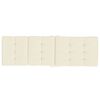 vidaXL Coussins de chaise longue lot de 2 cr&egrave;me tissu oxford