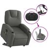 vidaXL Fauteuil inclinable de massage gris foncé tissu
