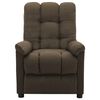 vidaXL Fauteuil inclinable &eacute;lectrique marron tissu