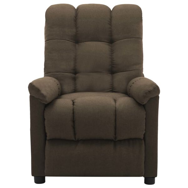vidaXL Fauteuil inclinable &eacute;lectrique marron tissu