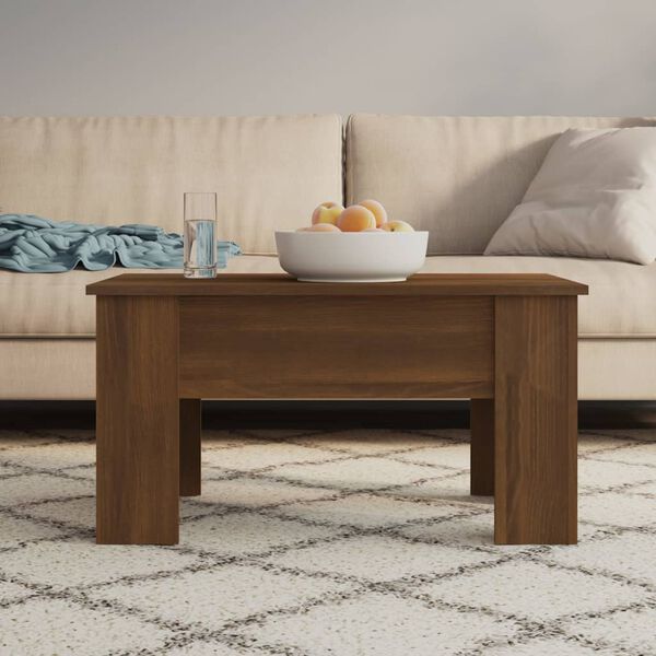 vidaXL Table basse Ch&ecirc;ne marron 79x49x41 cm Bois d'ing&eacute;nierie