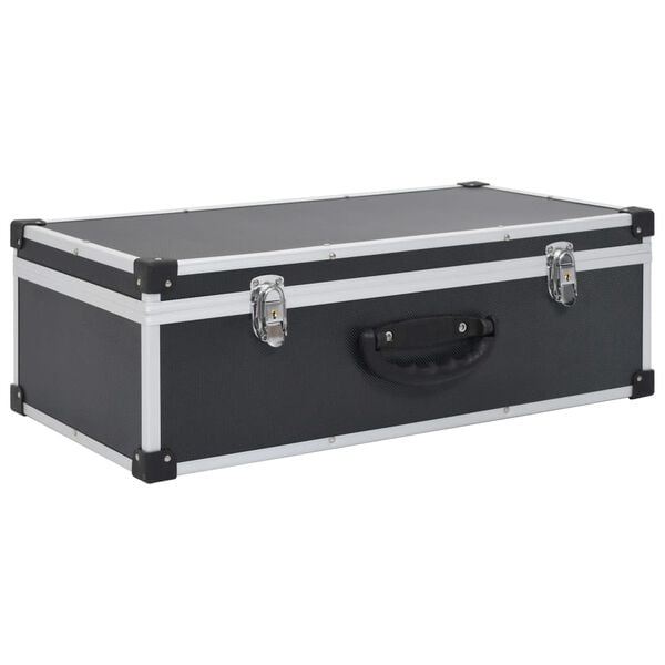 vidaXL &Eacute;tui de CD pour 80 CD Aluminium ABS Noir