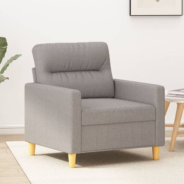 vidaXL Fauteuil Gris clair 60 cm Tissu