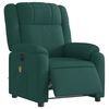 vidaXL Fauteuil inclinable de massage &eacute;lectrique vert fonc&eacute; tissu