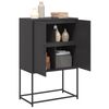 vidaXL Buffet haut noir 68,5x38,5x107 cm acier