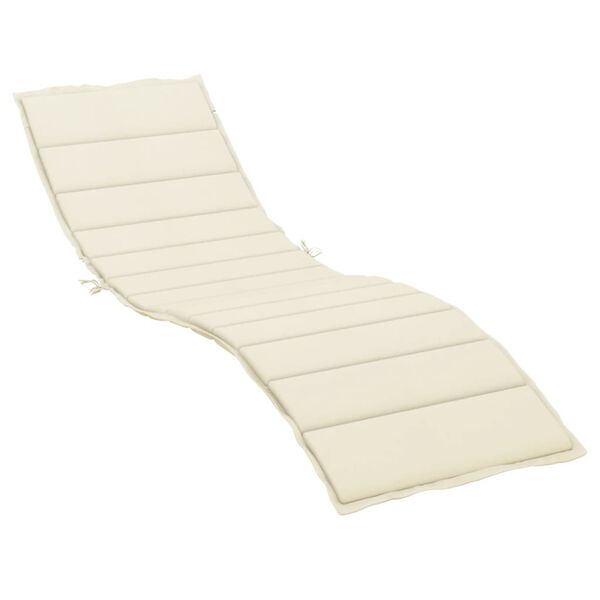 vidaXL Coussin de chaise longue cr&egrave;me 200x60x3 cm tissu oxford