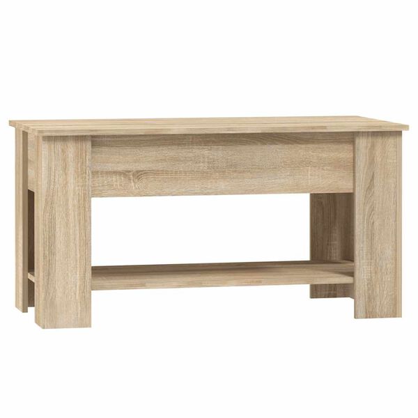 vidaXL Table basse ch&ecirc;ne sonoma 101x49x52 cm bois d'ing&eacute;nierie