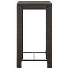vidaXL Ensemble de bar de jardin 3 pcs coussins Résine tressée Marron
