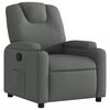 vidaXL Fauteuil inclinable en tissu gris fonc&eacute;