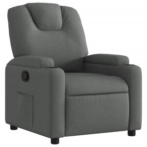 vidaXL Fauteuil inclinable en tissu gris fonc&eacute;