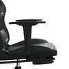 vidaXL Chaise de jeu avec repose-pied Noir et camouflage Similicuir