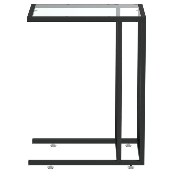 vidaXL Table d'appoint ordinateur Transparent 50x35x65 cm Verre trempé