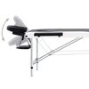 vidaXL Table de massage pliable 3 zones Aluminium Noir et blanc