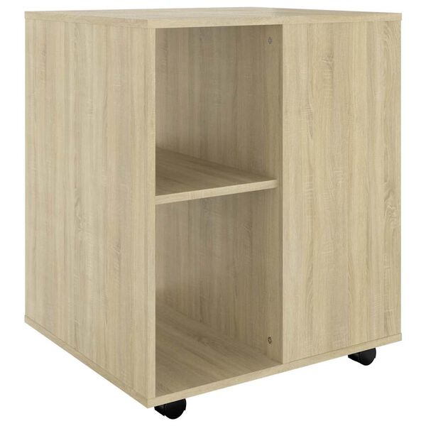 vidaXL Armoire &agrave; roulettes Ch&ecirc;ne Sonoma 60x53x72 cm Bois d'ing&eacute;nierie