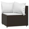 vidaXL Salon de jardin 3 pcs avec coussins marron r&eacute;sine tress&eacute;e
