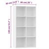 vidaXL Biblioth&egrave;que/Buffet Blanc 66x30x130 cm Bois d'ing&eacute;nierie