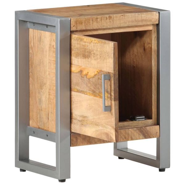 vidaXL Table de chevet 40x30x50 cm Bois de manguier brut