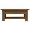 vidaXL Table basse ch&ecirc;ne marron 102x55x42 cm bois d'ing&eacute;nierie