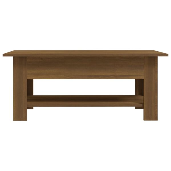 vidaXL Table basse ch&ecirc;ne marron 102x55x42 cm bois d'ing&eacute;nierie