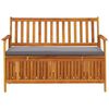 vidaXL Banc de rangement de jardin 120 cm Bois d'acacia solide
