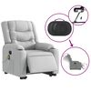 vidaXL Fauteuil inclinable de massage électrique gris clair tissu