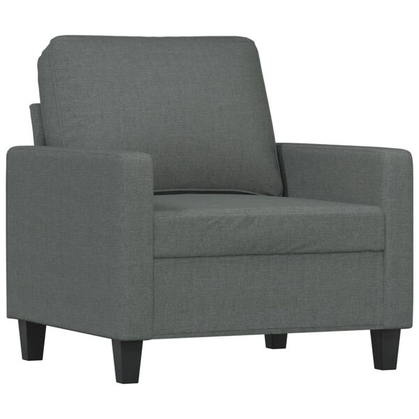 vidaXL Fauteuil Gris fonc&eacute; 60 cm Tissu