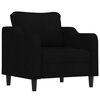 vidaXL Fauteuil Noir 60 cm Tissu