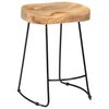 vidaXL Tabourets de bar Gavin lot de 2 bois de manguier solide