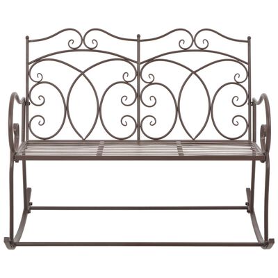 vidaXL Banc de jardin 104 cm Fer Marron antique