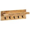 vidaXL Porte-manteau mural 60x15x20 cm Bois de manguier brut solide