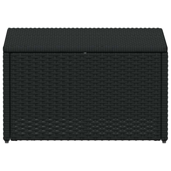 vidaXL Salon de jardin 4 pcs avec coussins R&eacute;sine tress&eacute;e Noir