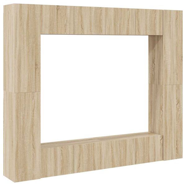 vidaXL Ensemble de meubles TV 8 pcs Ch&ecirc;ne sonoma Bois d'ing&eacute;nierie