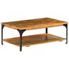 vidaXL Table basse et &eacute;tag&egrave;re 100x60x35 cm Bois de r&eacute;cup&eacute;ration solide