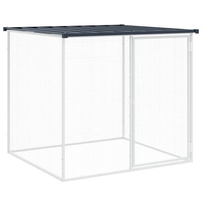 vidaXL Poulailler avec toit anthracite 203x98x90 cm acier galvanisé